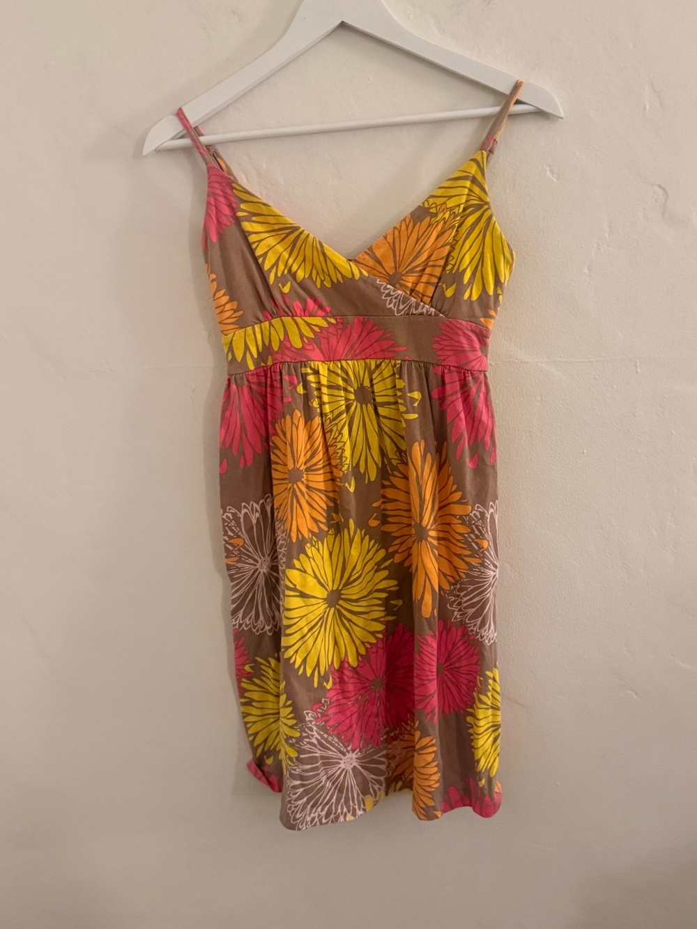 Y2K Bright Floral Mini Beach Dress